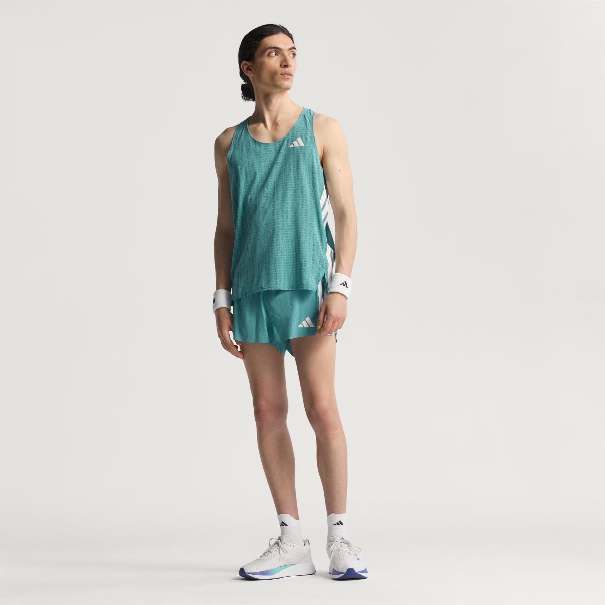 Adidas Adizero Men's Singlet - Turqoise