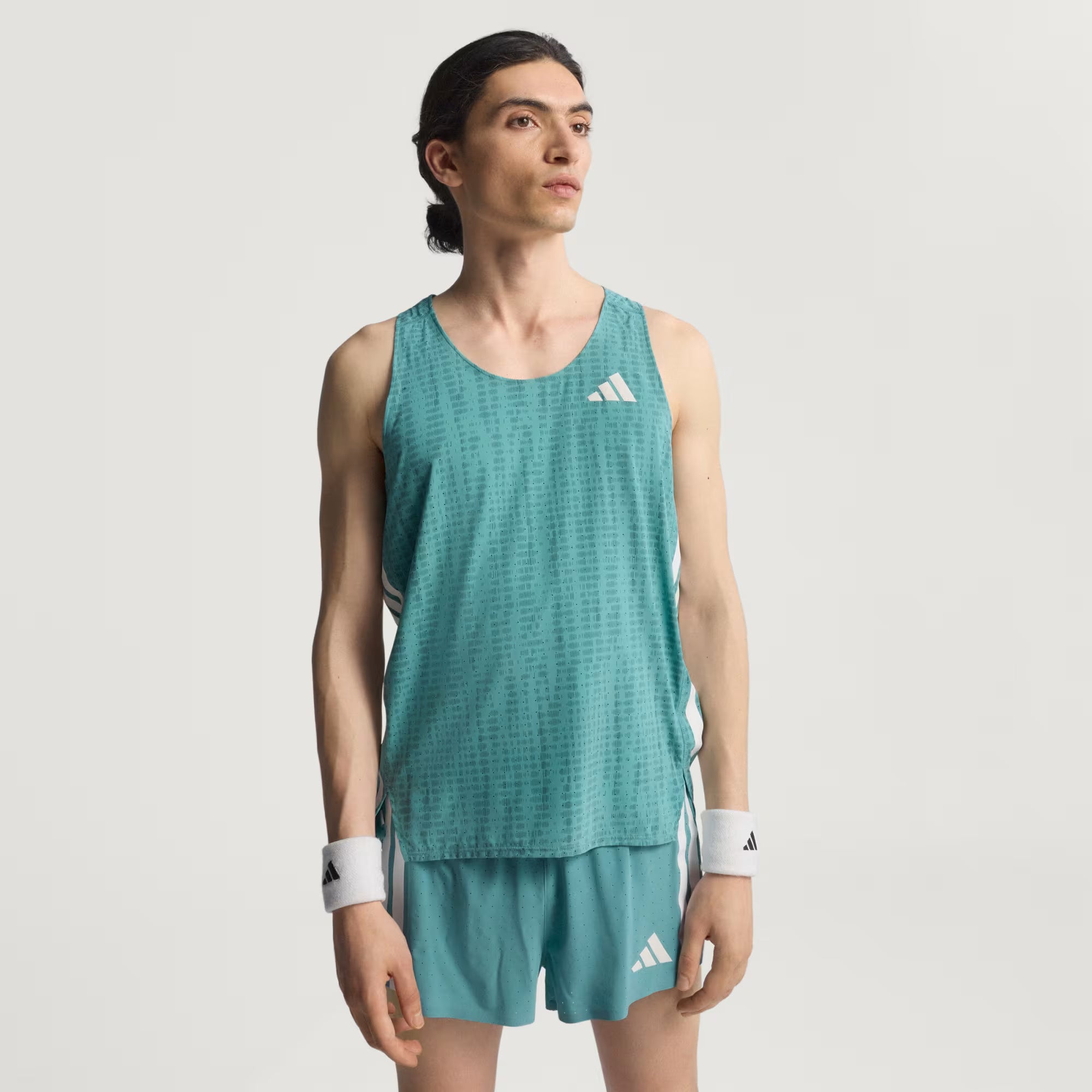 Adidas Adizero Men's Singlet - Turqoise