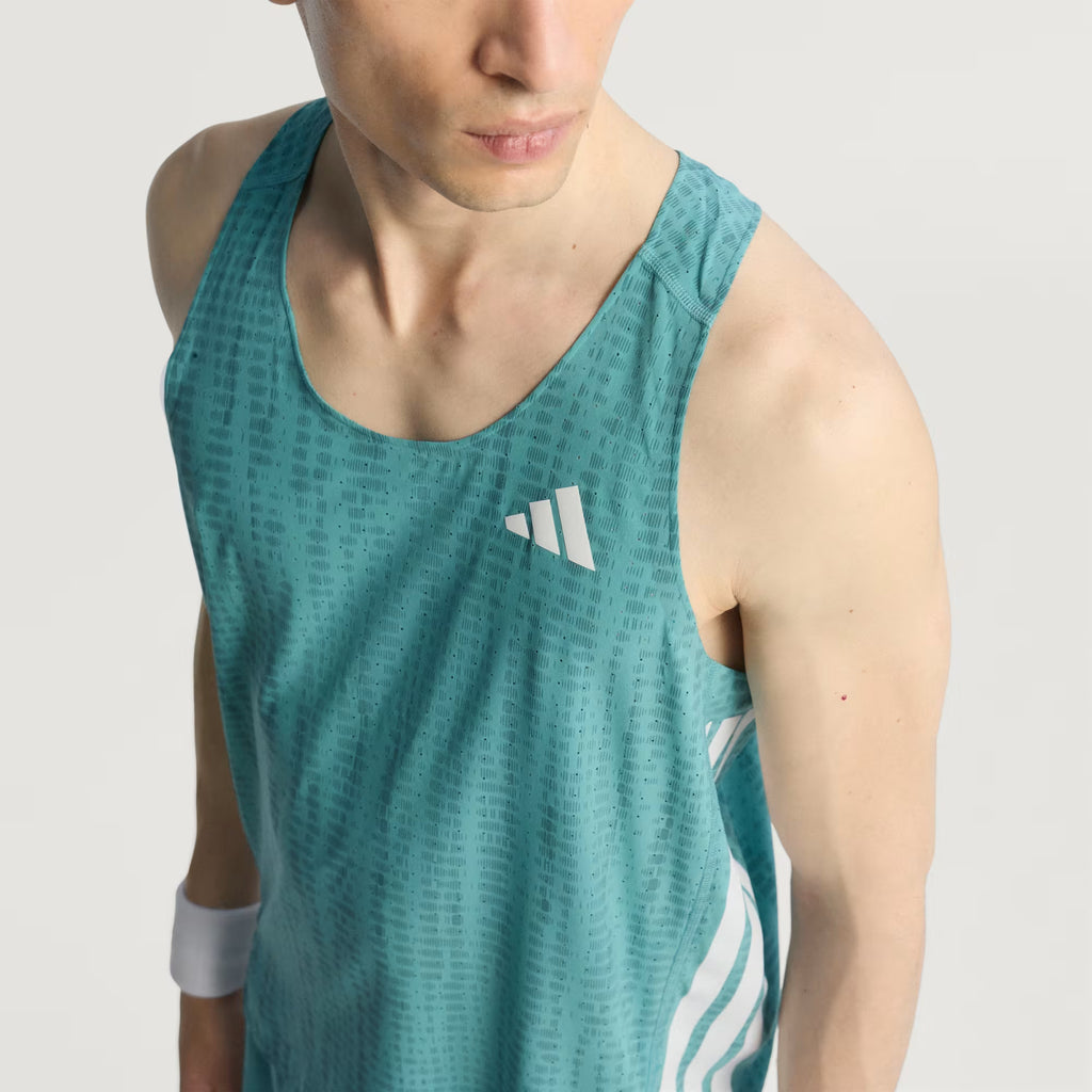 Adidas Adizero Men's Singlet - Turqoise