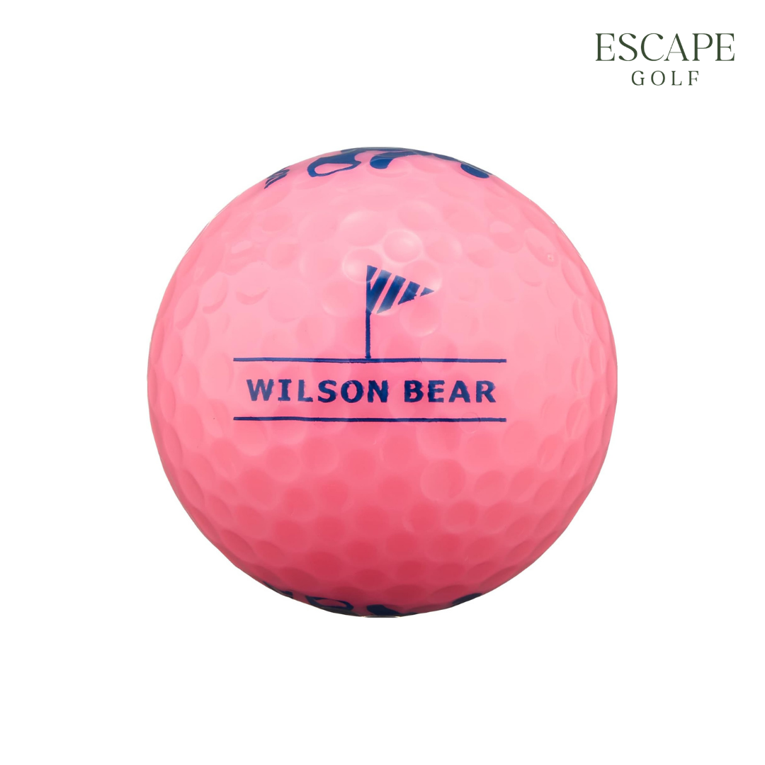 1 Sleeve (3 Balls) Wilson BEAR4 Dozen Pink Golf Balls
