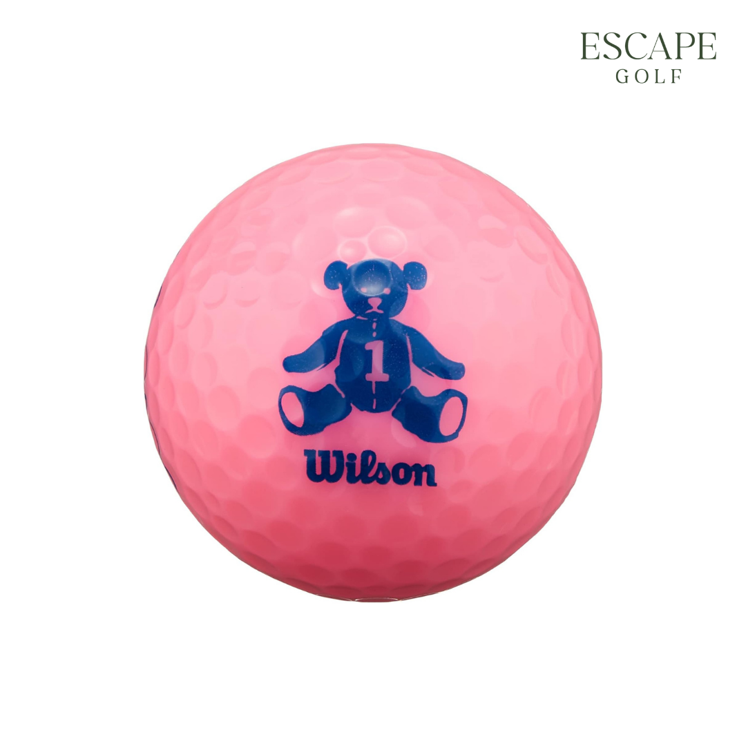 1 Sleeve (3 Balls) Wilson BEAR4 Dozen Pink Golf Balls