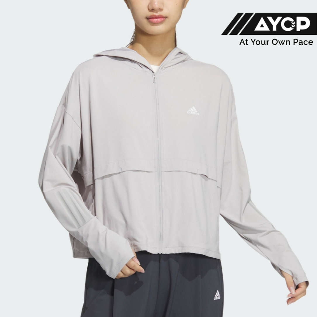Adidas Sun Protection Sports Casual Loose Women's Jackets - Greytwo