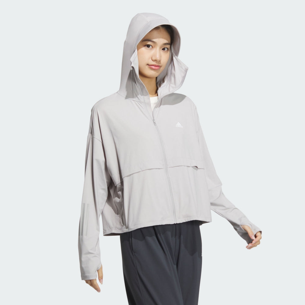 Adidas Sun Protection Sports Casual Loose Women's Jackets - Greytwo