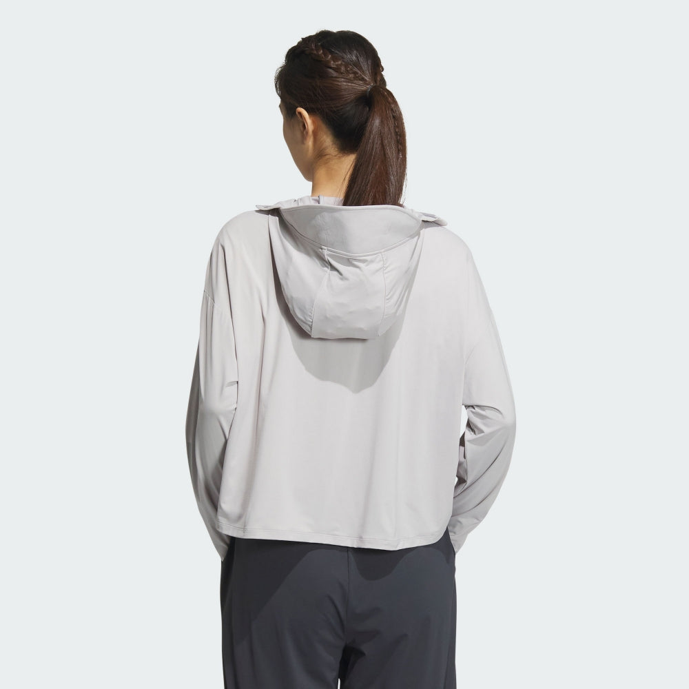 Adidas Sun Protection Sports Casual Loose Women's Jackets - Greytwo