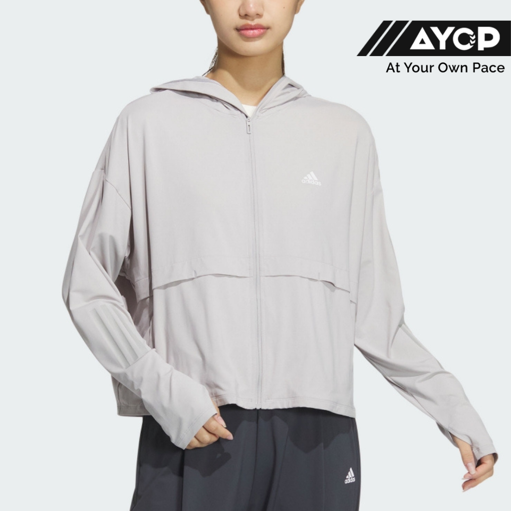 Adidas Sun Protection Sports Casual Loose Women's Jackets - Greytwo