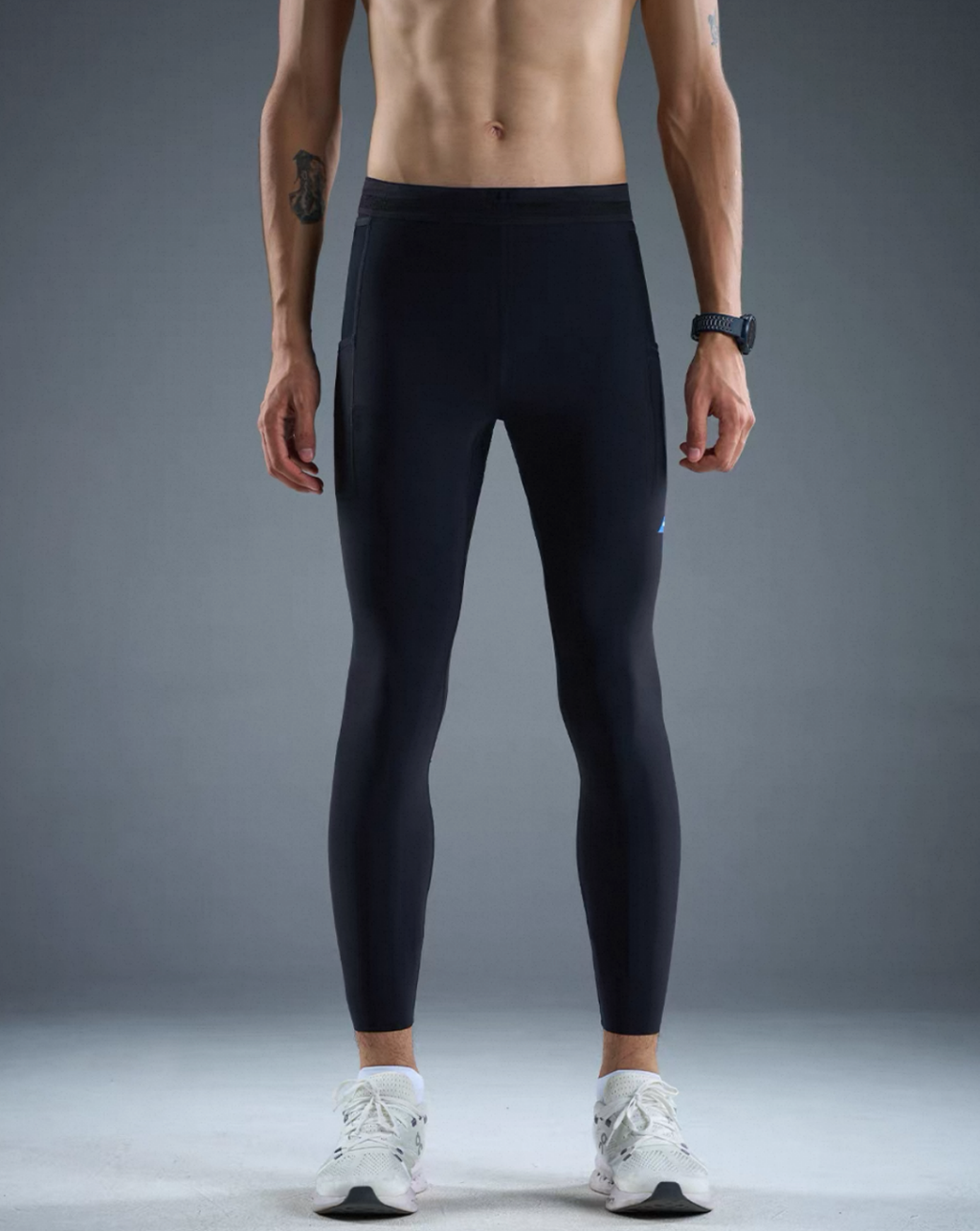 Nedao FlexFit Pocket Men's Running Legging - Black Grey