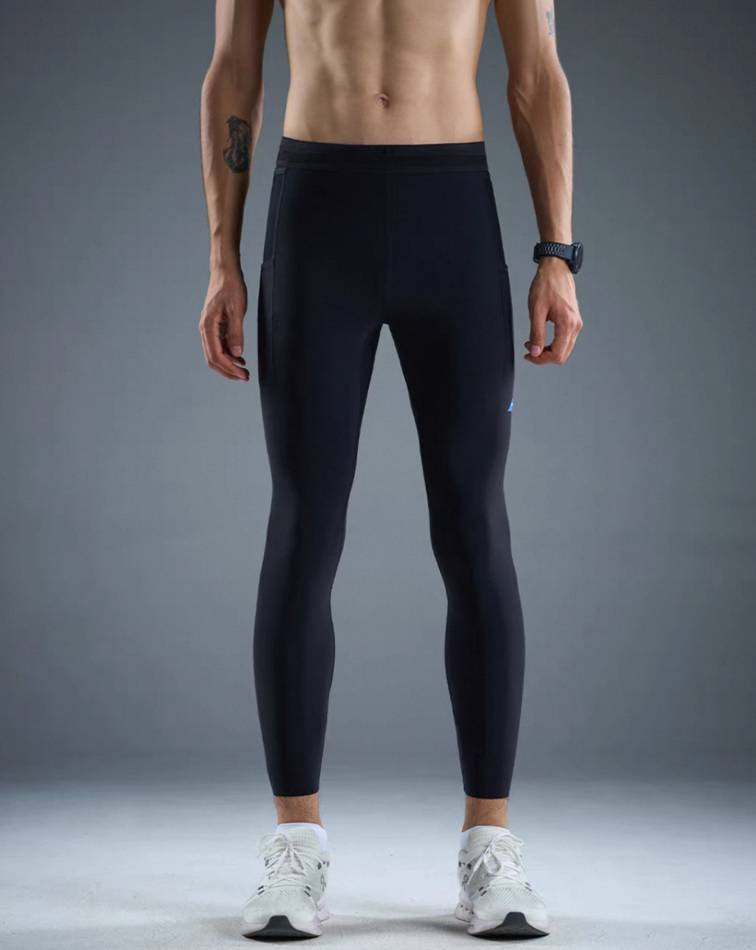 Nedao FlexFit Pocket Men's Running Legging - Black Grey