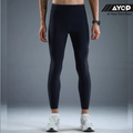 Nedao FlexFit Pocket Men's Running Legging - Black Grey