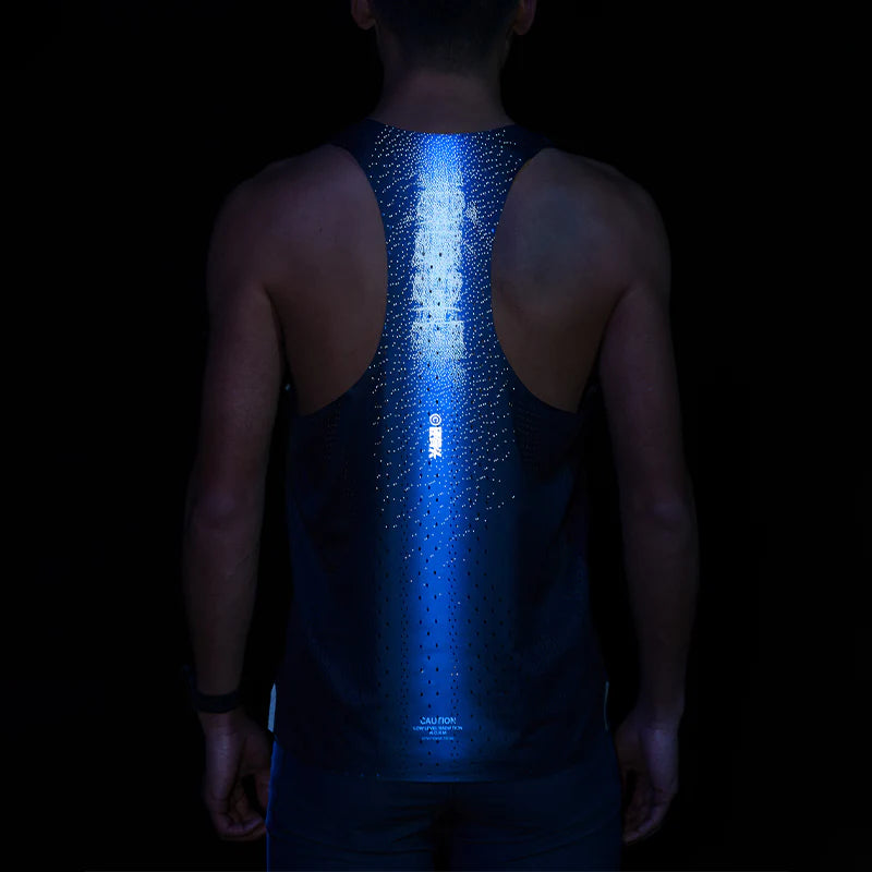 Nedao QiFlow Tough Cookie Limited Collection Men’s Running Singlet - Blue Black