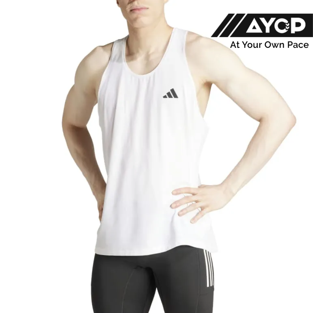 Adidas Own The run Men's Running Tank Top - White