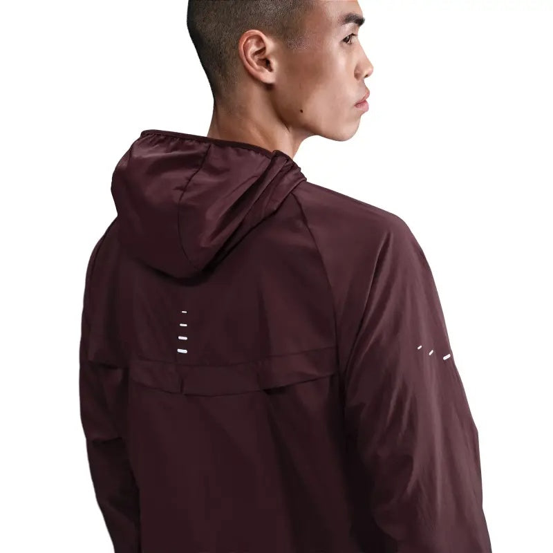 Nike Stride UV Repel Men's Running Jacket - Burgundy Crush