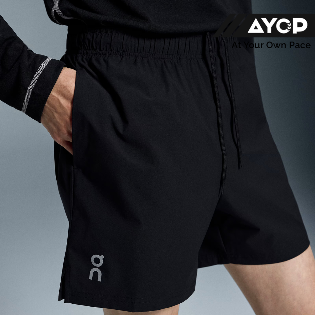 Celana Pendek Lari Pria 5 Inci Core - Hitam