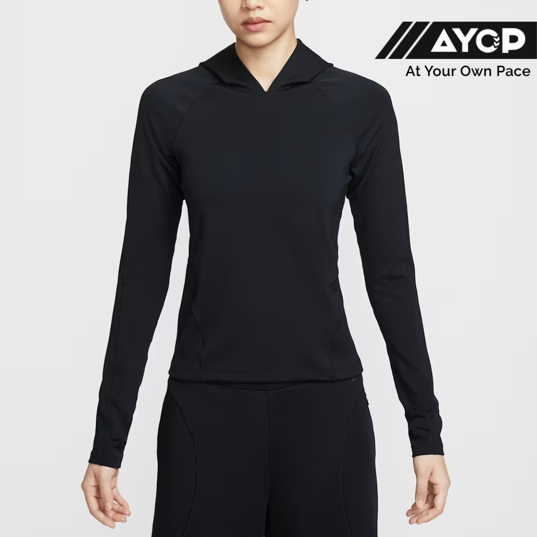 Nike Dri-FIT Universa Slim Hooded Long Sleeve Women's Running Top - Black