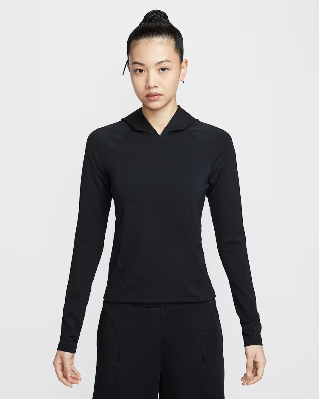 Nike Dri-FIT Universa Slim Hooded Long Sleeve Women's Running Top - Black