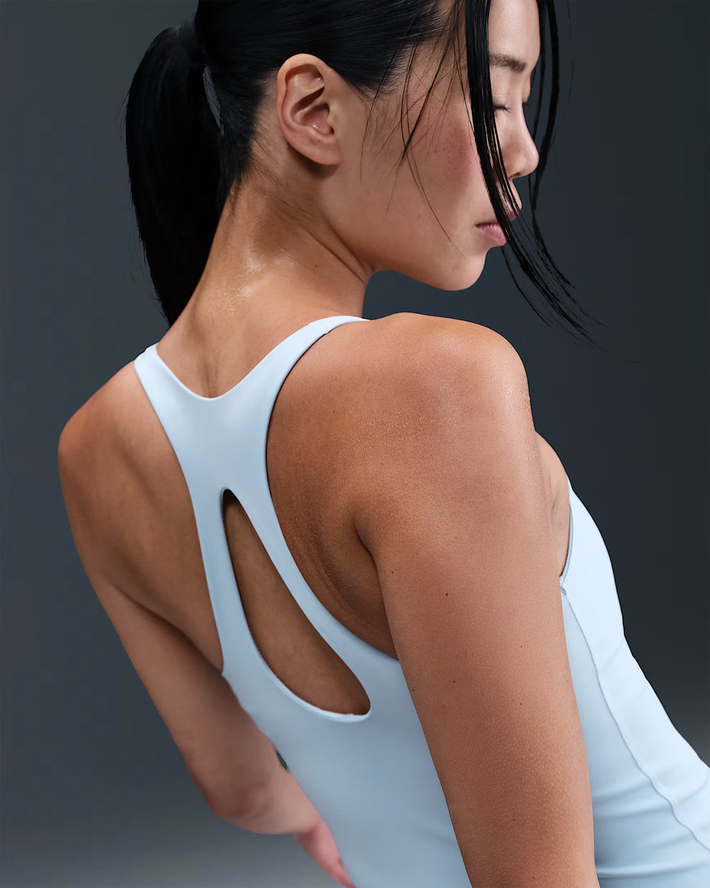 Nike Universa Medium Support Padded Women's Sport Bra - Celestine Blue