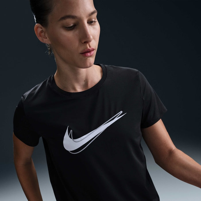 Nike Dri-FIT One Swoosh Short Sleeve Women's Running Top - Black