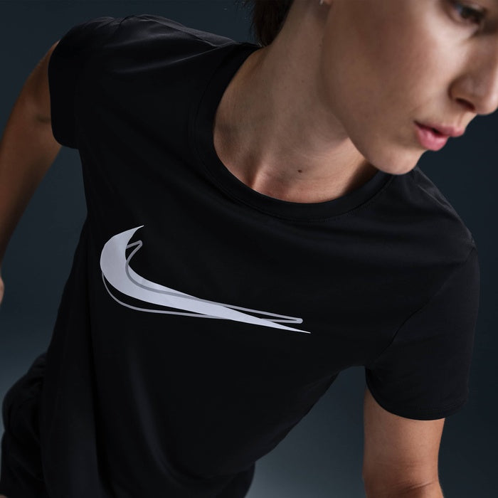 Nike Dri-FIT One Swoosh Short Sleeve Women's Running Top - Black