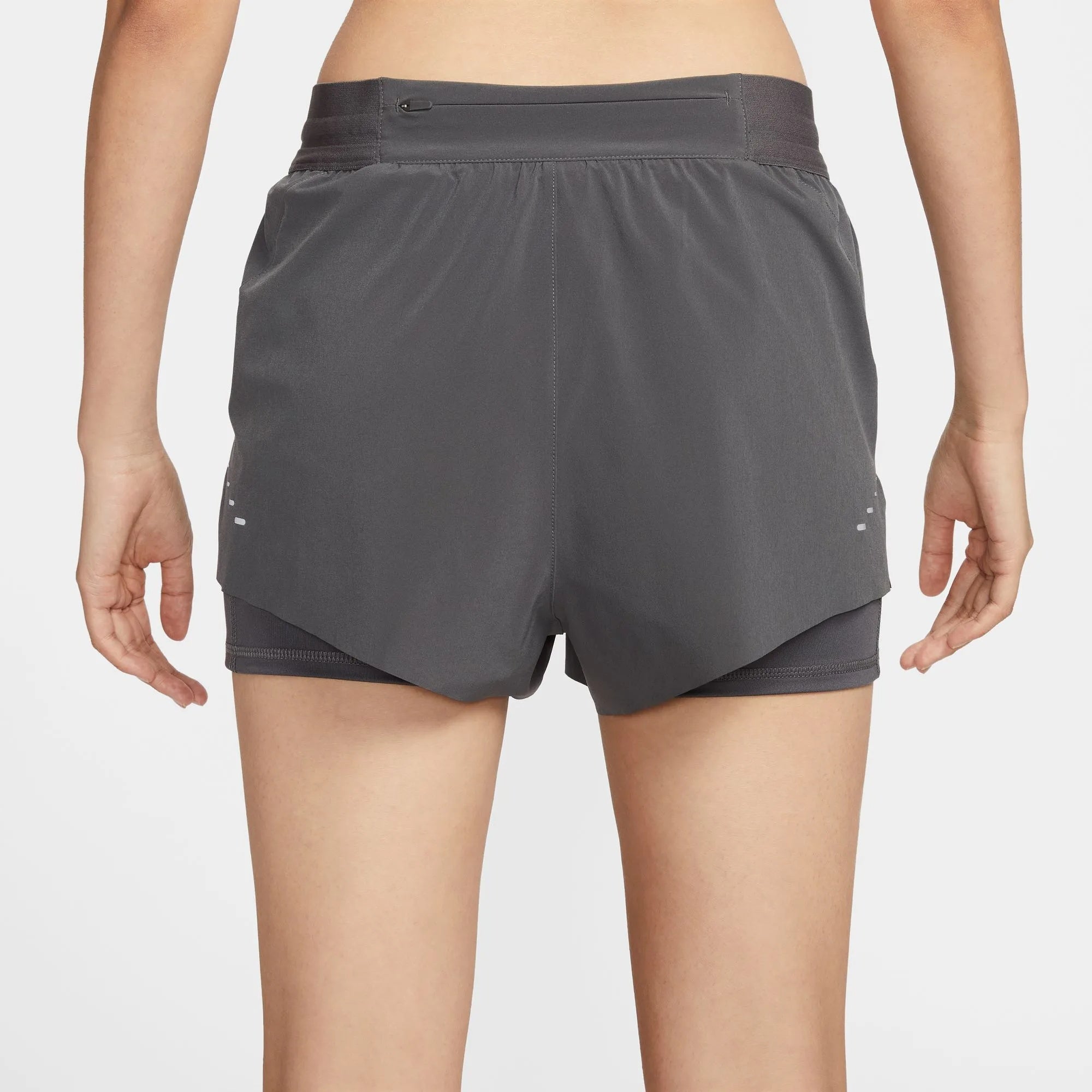 Nike Dri-FIT Swift Mid-Rise 2-in-1 Women's Running Shorts - Thunder Grey