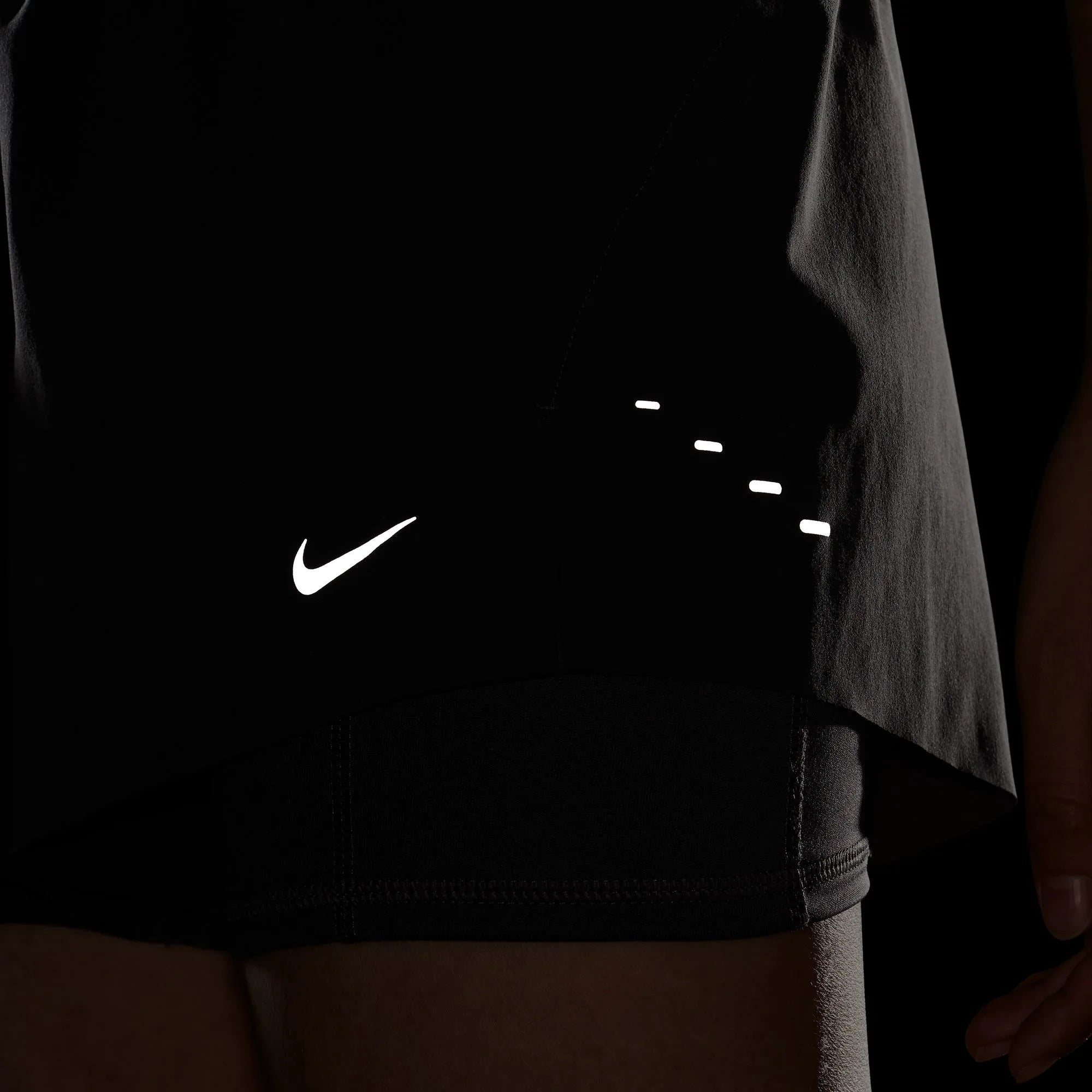 Nike Dri-FIT Swift Mid-Rise 2-in-1 Women's Running Shorts - Thunder Grey