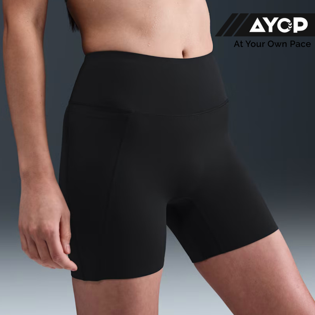 Nike Universa High-Waisted 5Inch Biker No Front Seam Women's Tights - Black