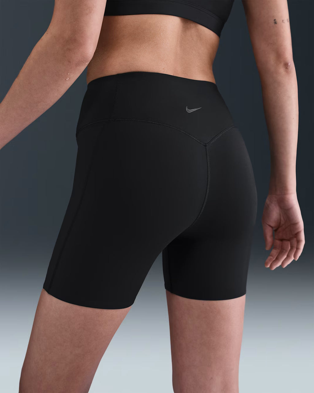 Nike Universa High-Waisted 5Inch Biker No Front Seam Women's Tights - Black