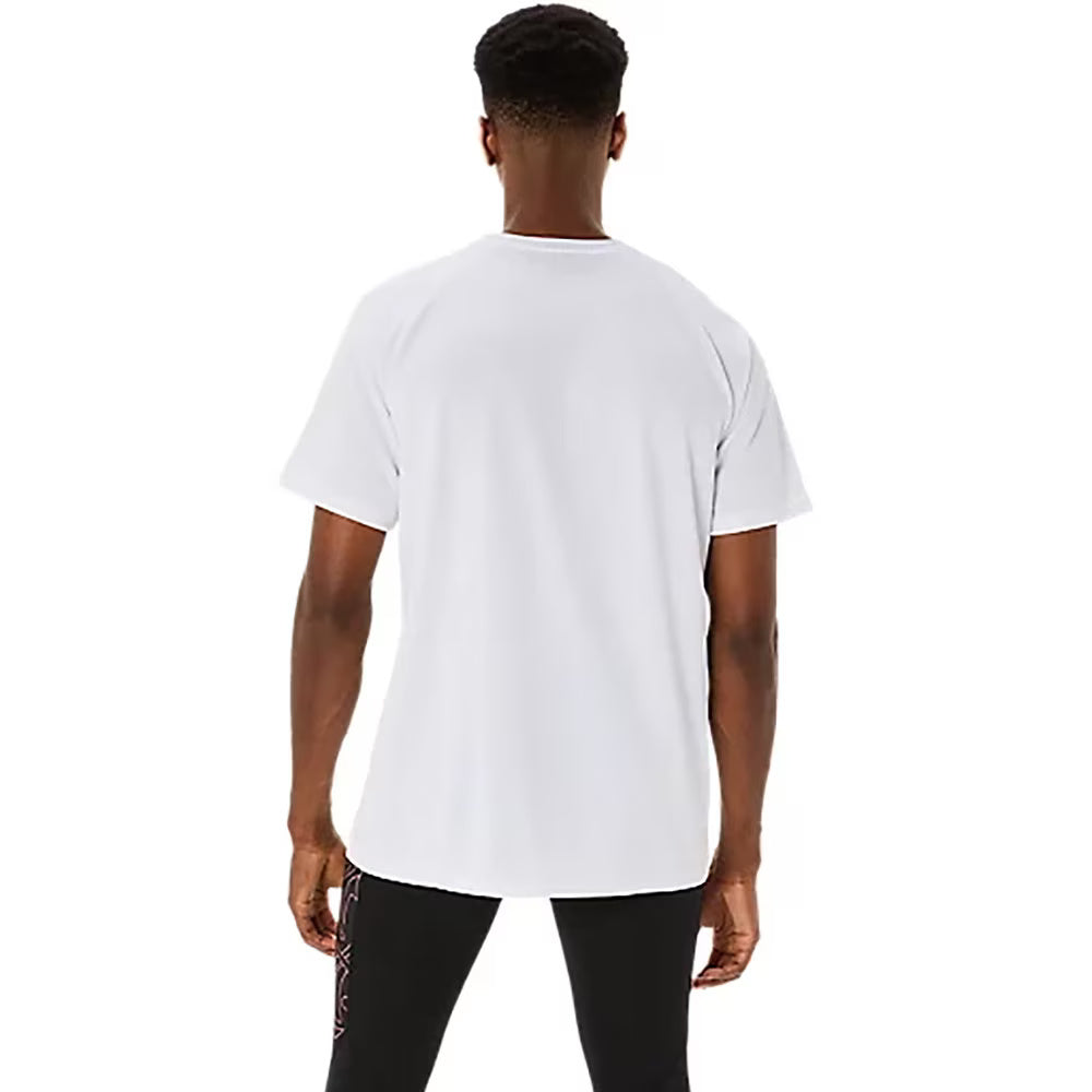 Asics Track Graphic Short Sleeve Men's Running T-Shirt - Briliant White