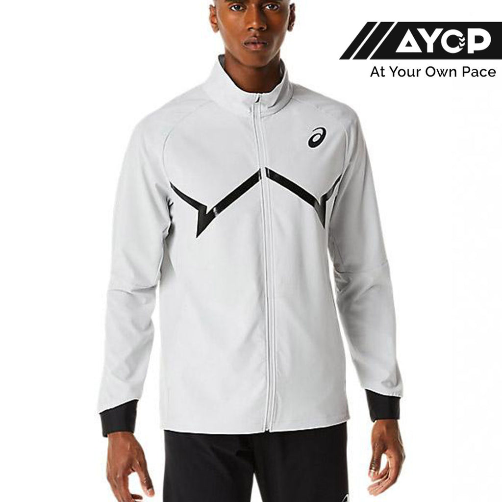 Asics Track Elite Men's Running Jacket - Galacia Grey