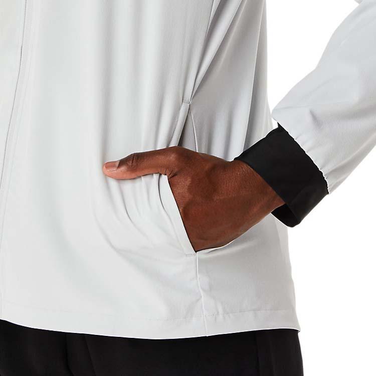 Asics Track Elite Men's Running Jacket - Galacia Grey