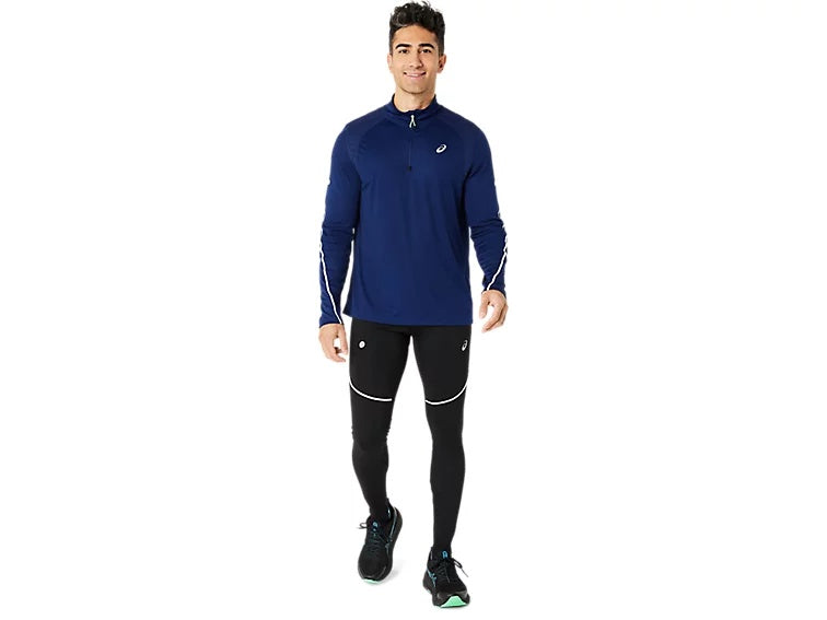 Asics Road Lite Show Long Sleeve Men's Running T-Shirt - Navy Blue