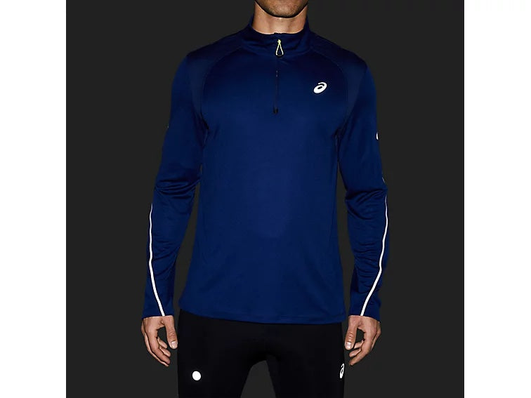Asics Road Lite Show Long Sleeve Men's Running T-Shirt - Navy Blue