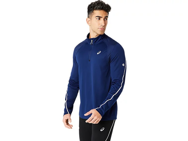Asics Road Lite Show Long Sleeve Men's Running T-Shirt - Navy Blue