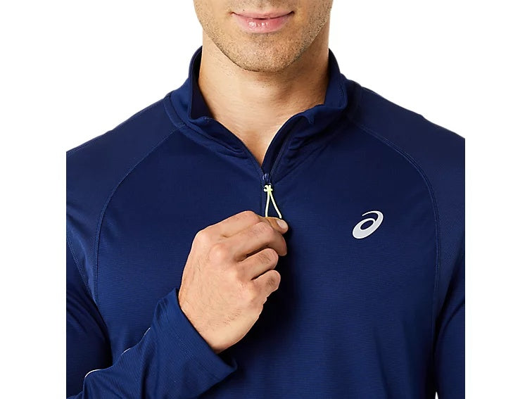 Asics Road Lite Show Long Sleeve Men's Running T-Shirt - Navy Blue