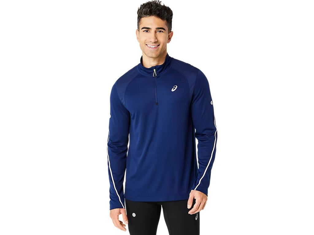 Asics Road Lite Show Long Sleeve Men's Running T-Shirt - Navy Blue
