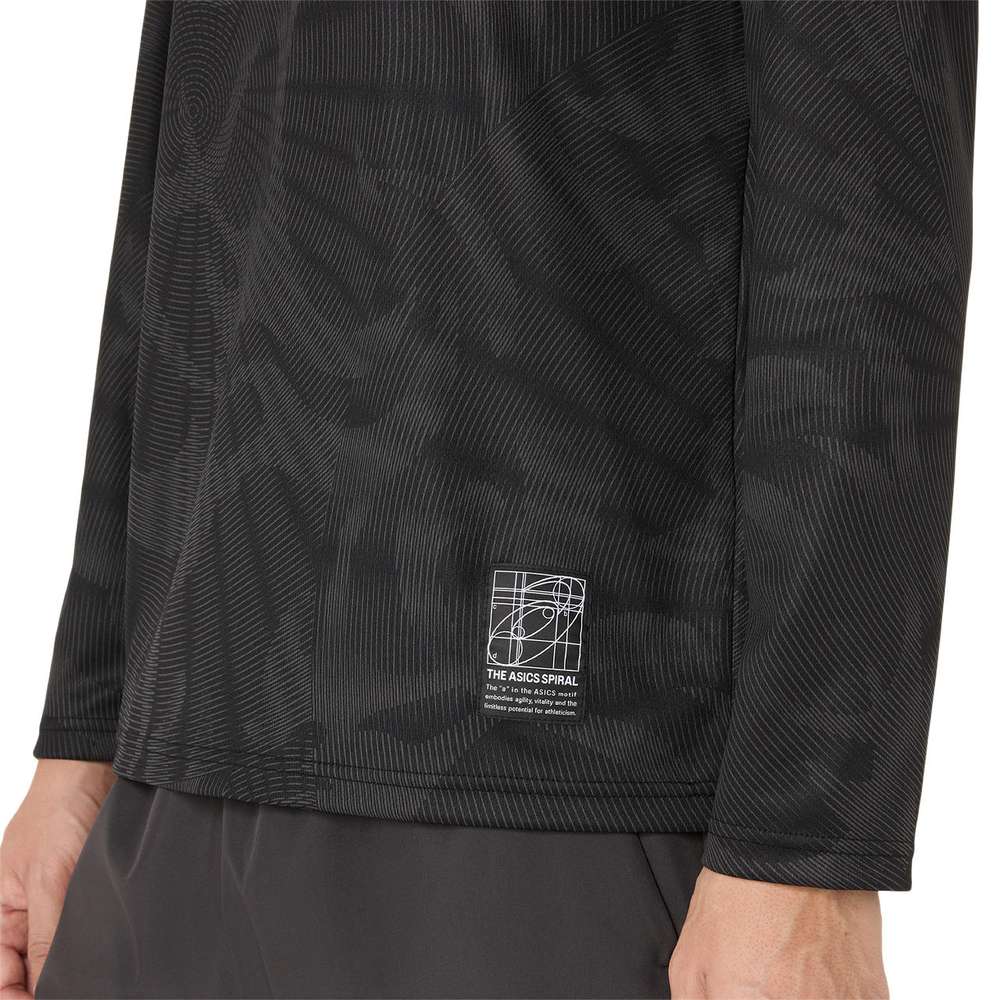 Asics DRY Graphic Long Sleeve Men's Training T-Shirt - Black