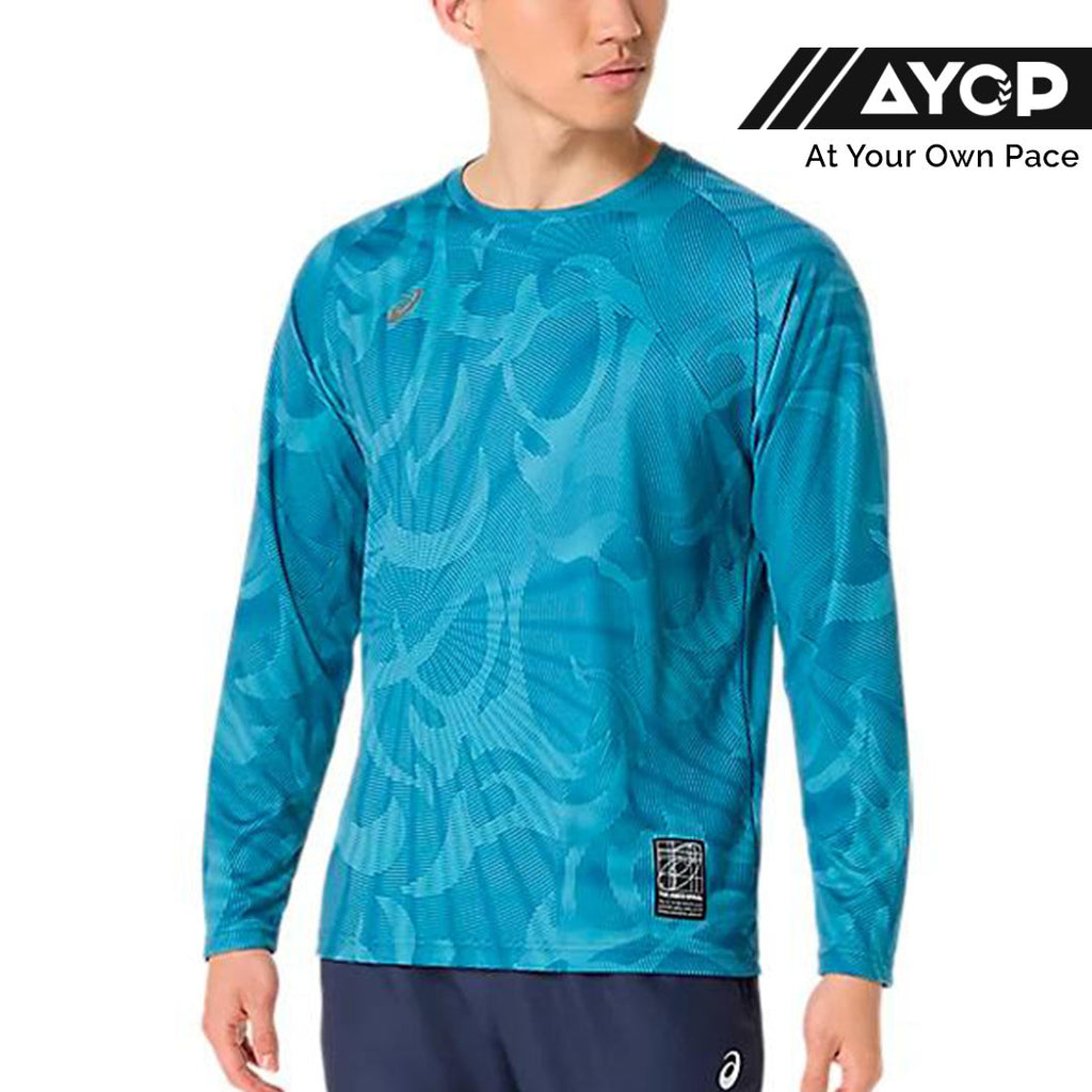 Asics DRY Graphic Long Sleeve Men's Training T-Shirt - Winter Sea