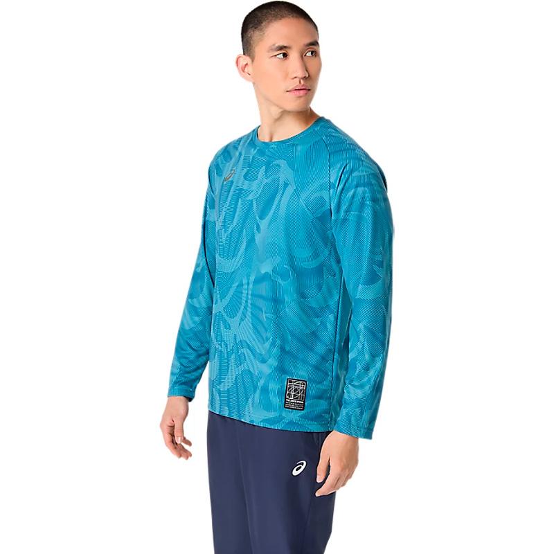 Asics DRY Graphic Long Sleeve Men's Training T-Shirt - Winter Sea