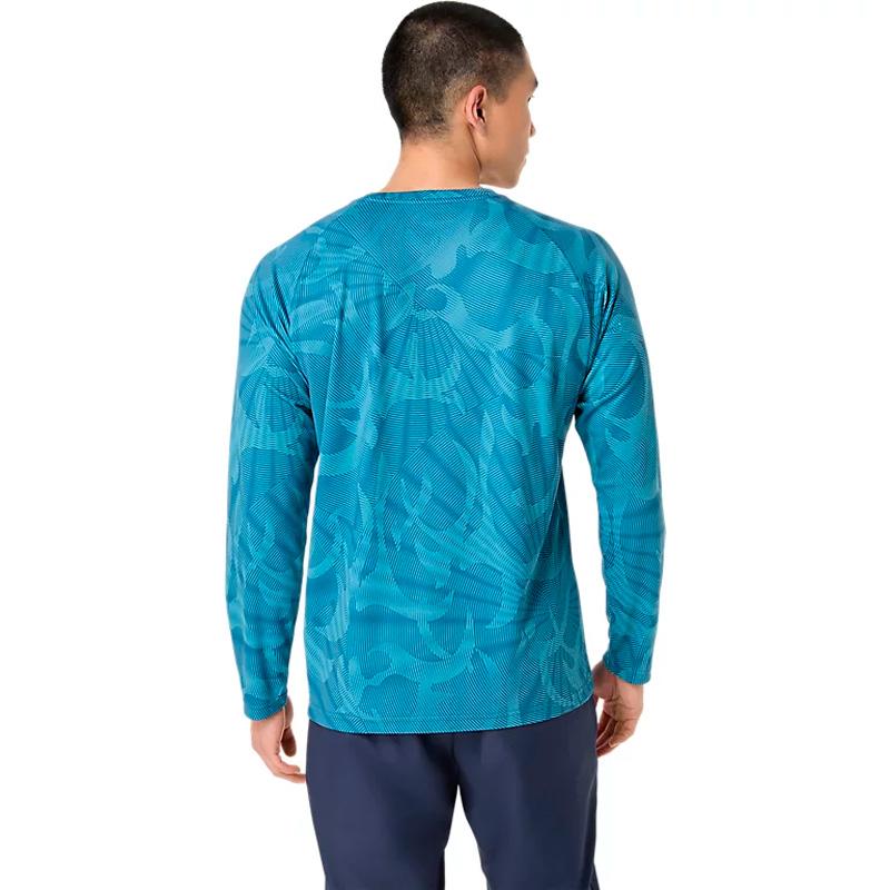 Asics DRY Graphic Long Sleeve Men's Training T-Shirt - Winter Sea