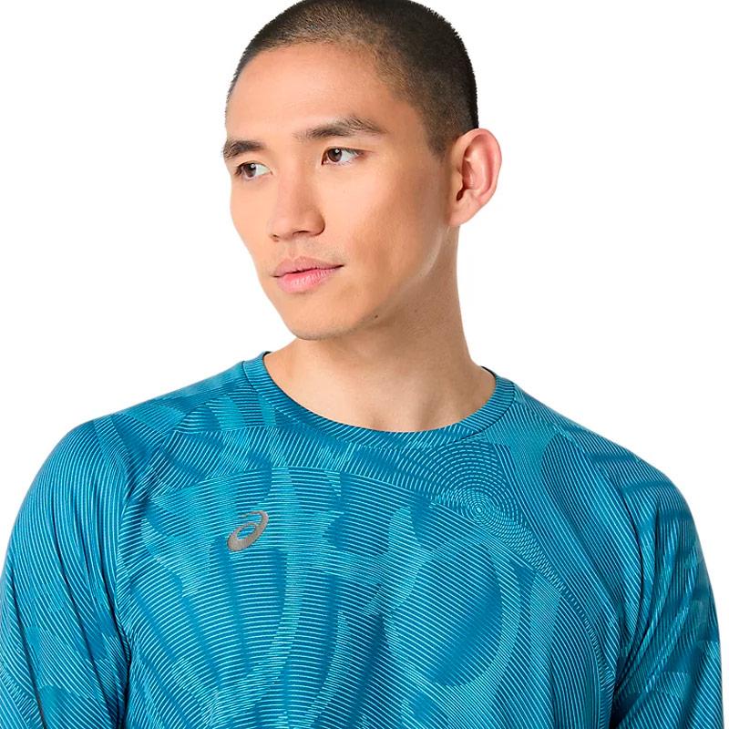 Asics DRY Graphic Long Sleeve Men's Training T-Shirt - Winter Sea