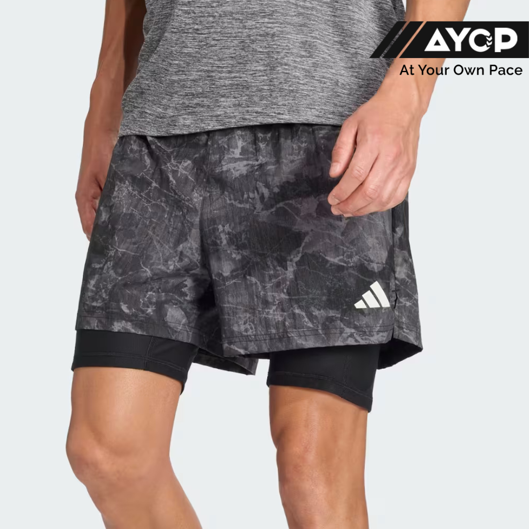 Adidas OTR Spray 2-in-1 Men's Running Short - Black