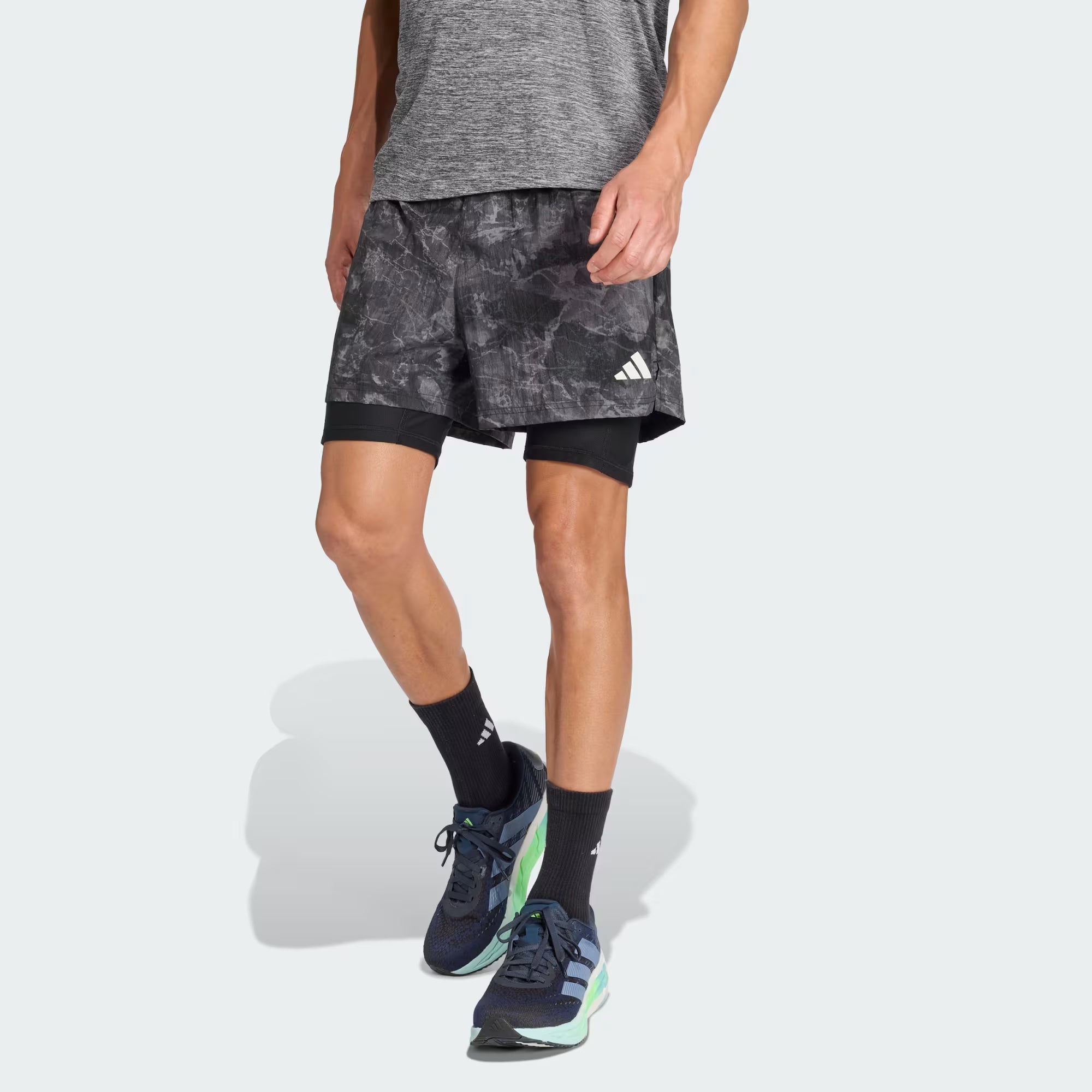 Adidas OTR Spray 2-in-1 Men's Running Short - Black