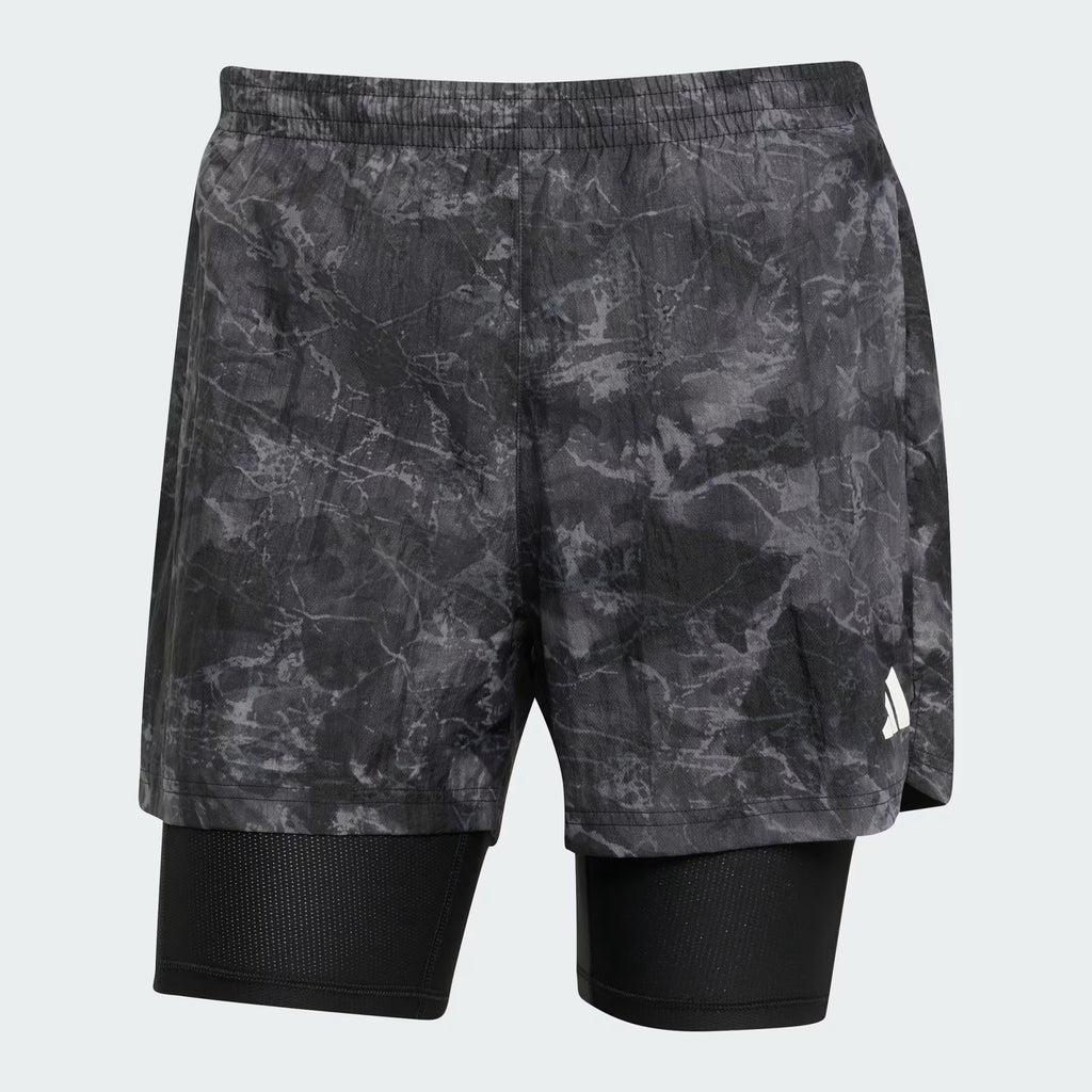Adidas OTR Spray 2-in-1 Men's Running Short - Black
