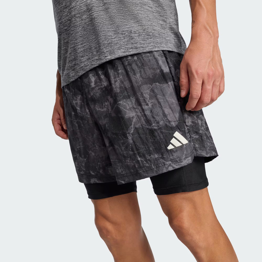 Adidas OTR Spray 2-in-1 Men's Running Short - Black