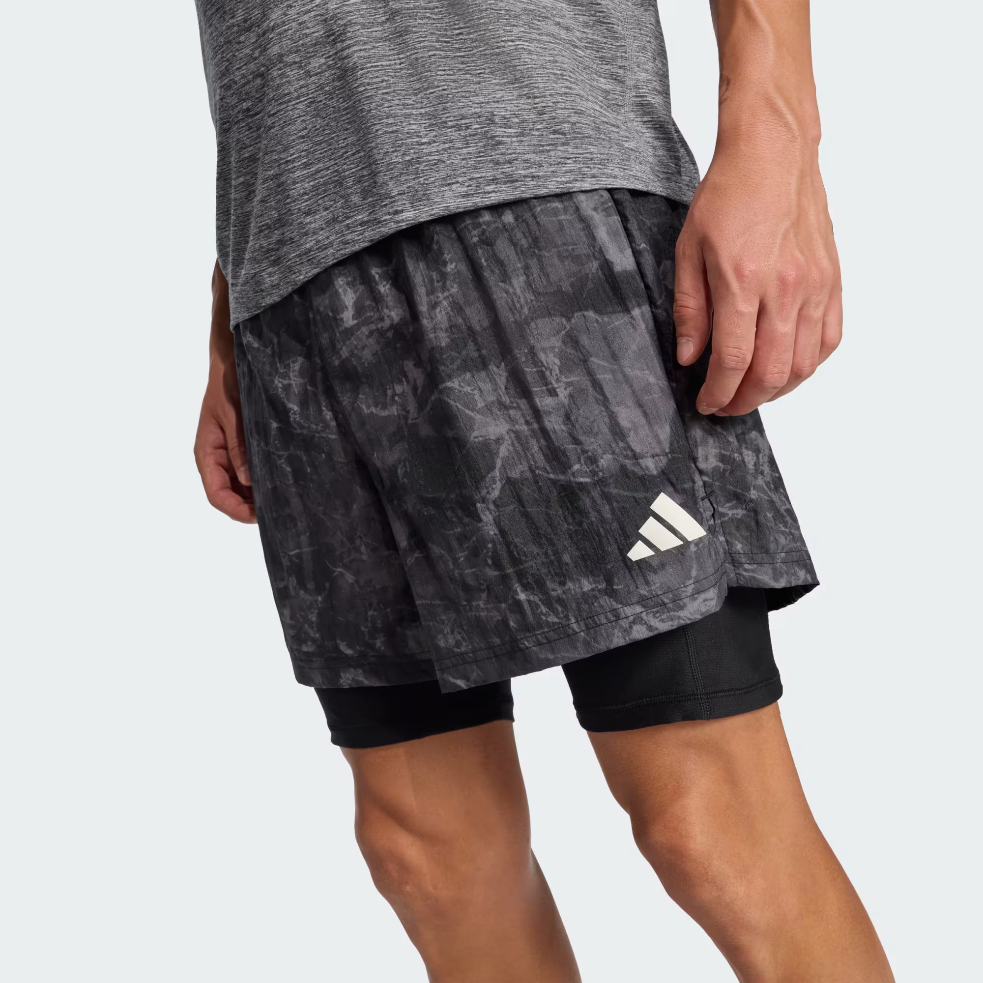 Adidas OTR Spray 2-in-1 Men's Running Short - Black