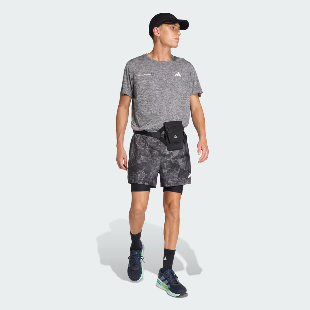 Adidas OTR Spray 2-in-1 Men's Running Short - Black