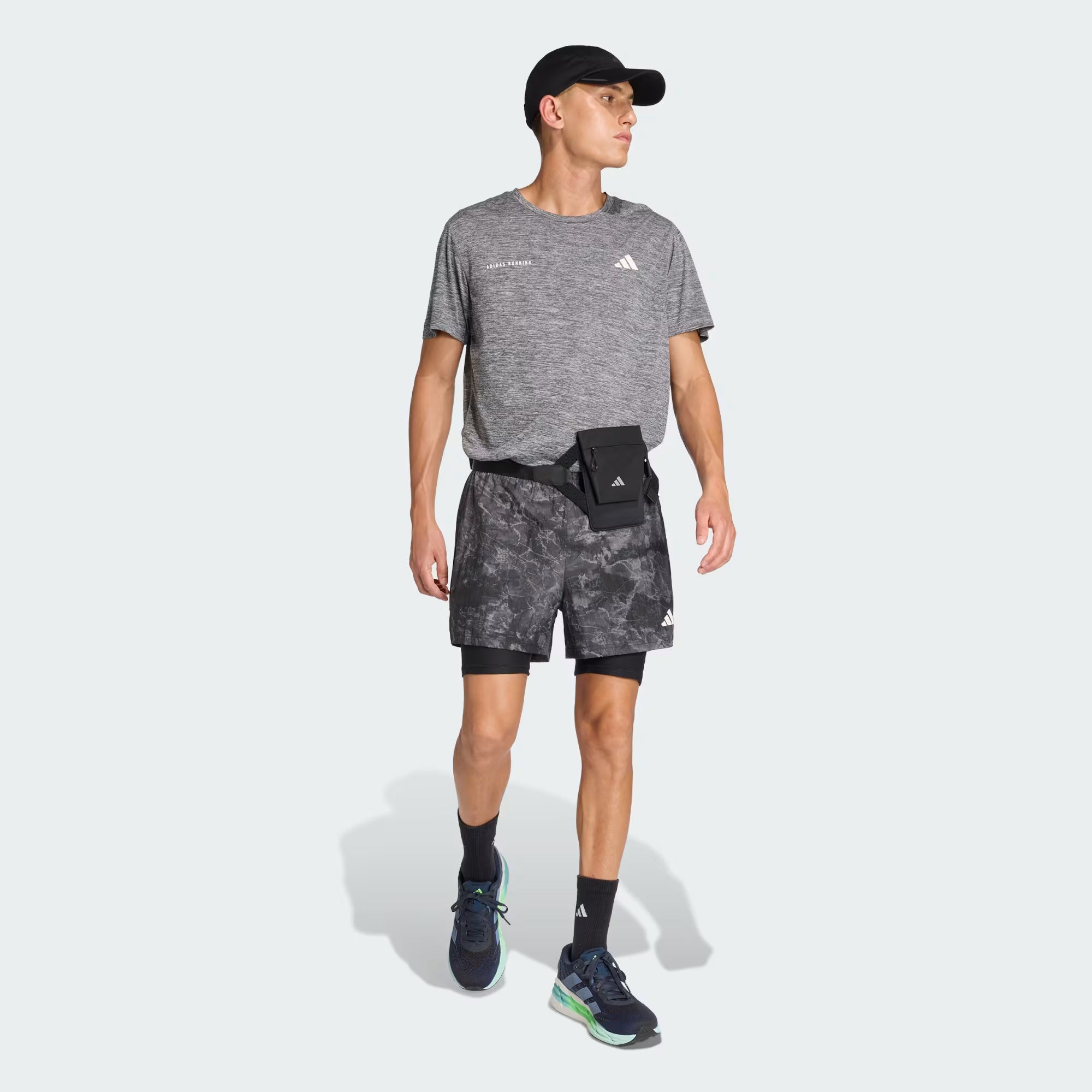 Adidas OTR Spray 2-in-1 Men's Running Short - Black