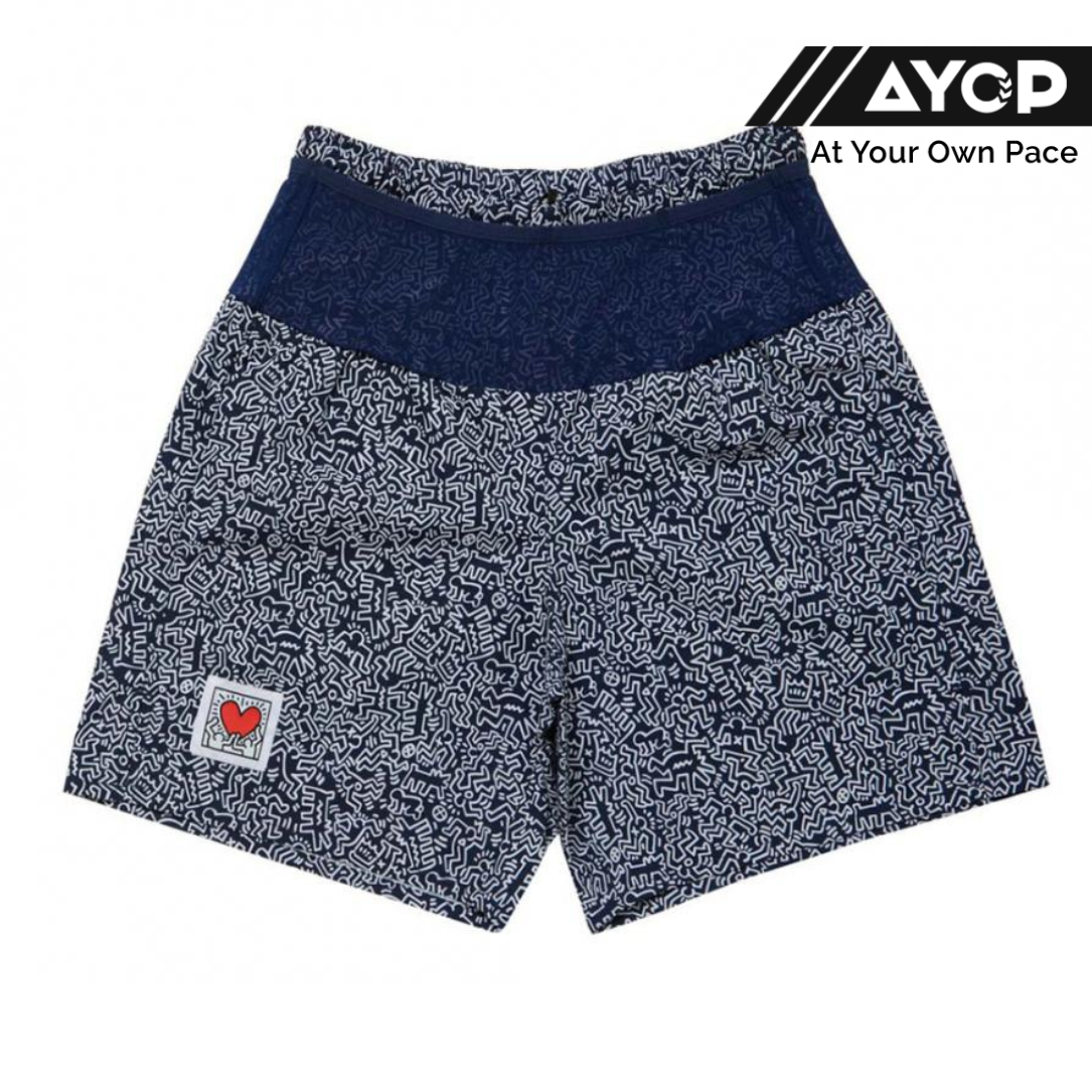 Tigora Running Shorts x Keith Hering - Navy White