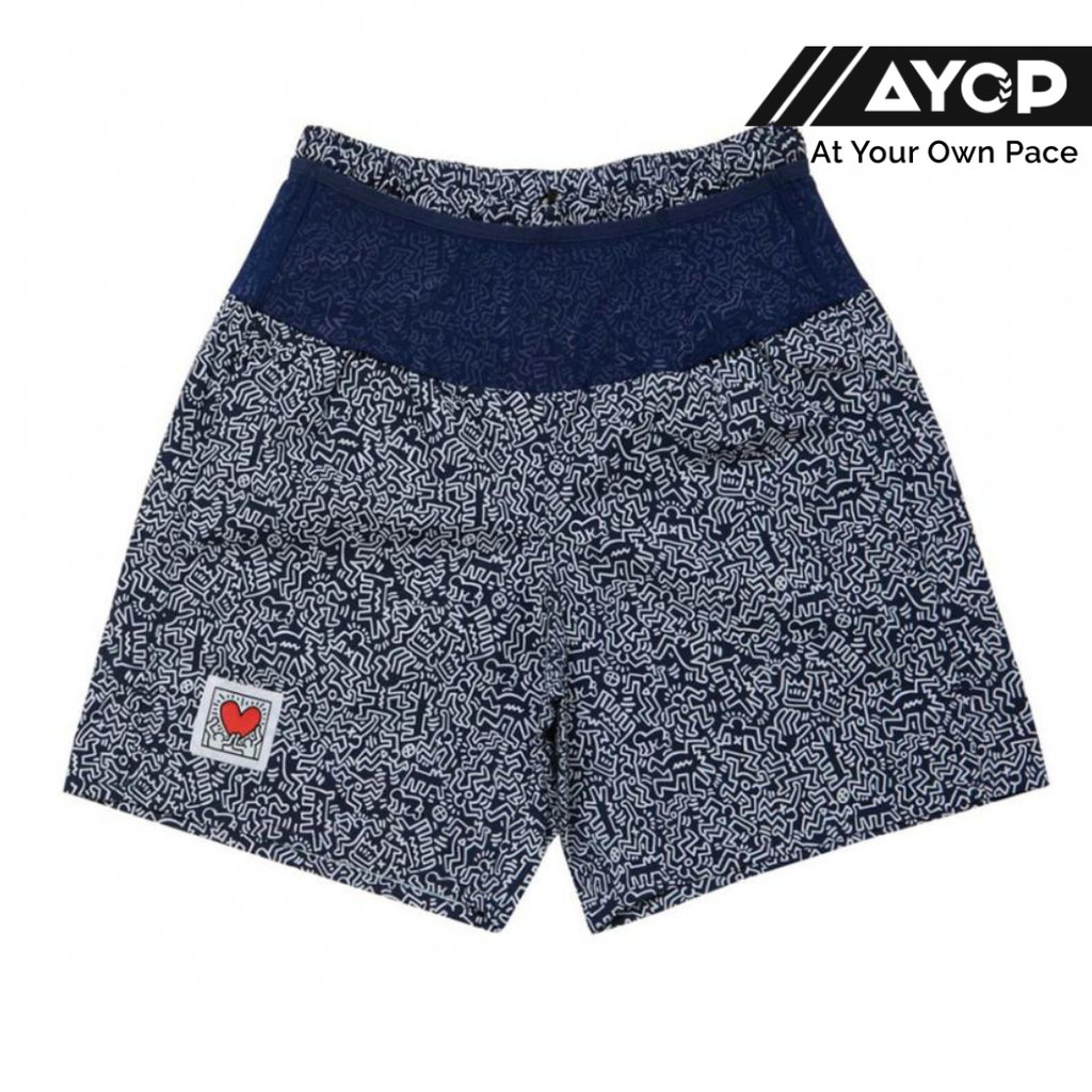 Celana Pendek Lari Tigora x Keith Hering - Navy Putih