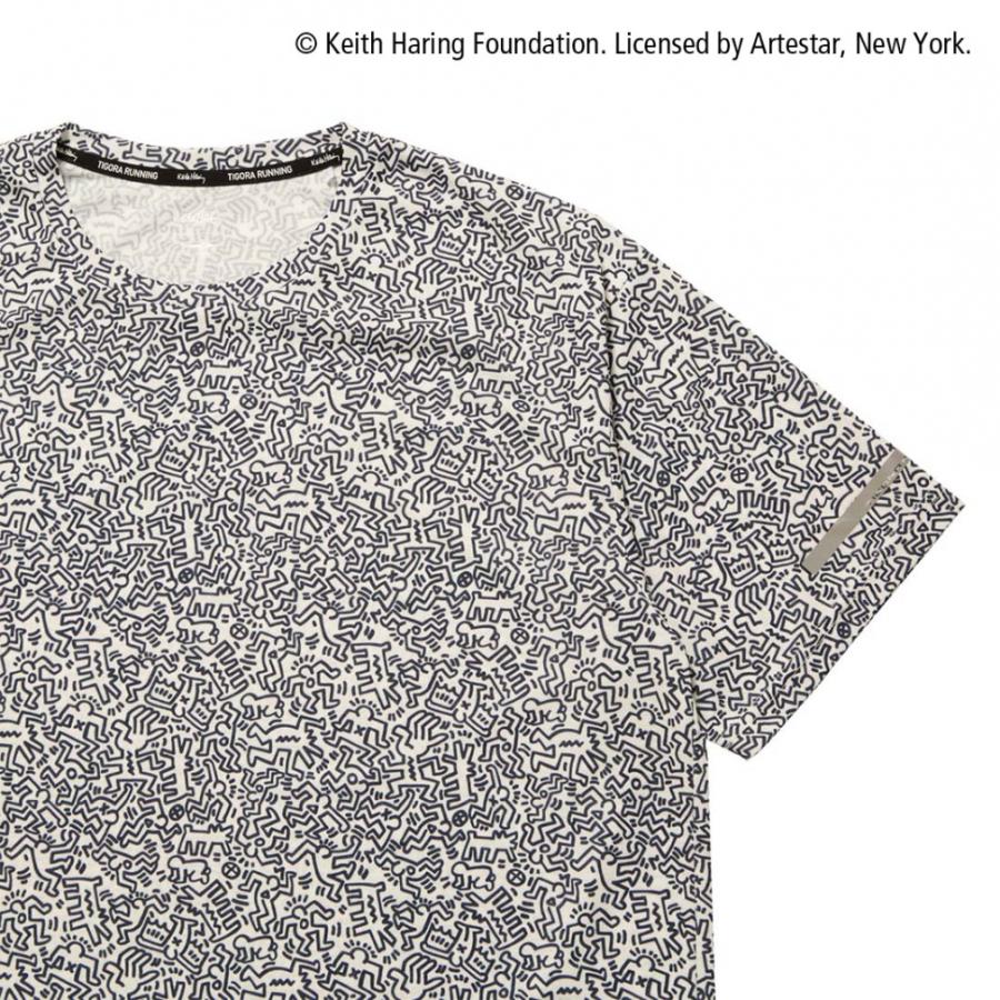 Tigora Running Short Sleeve x Keith Hering - White Navy
