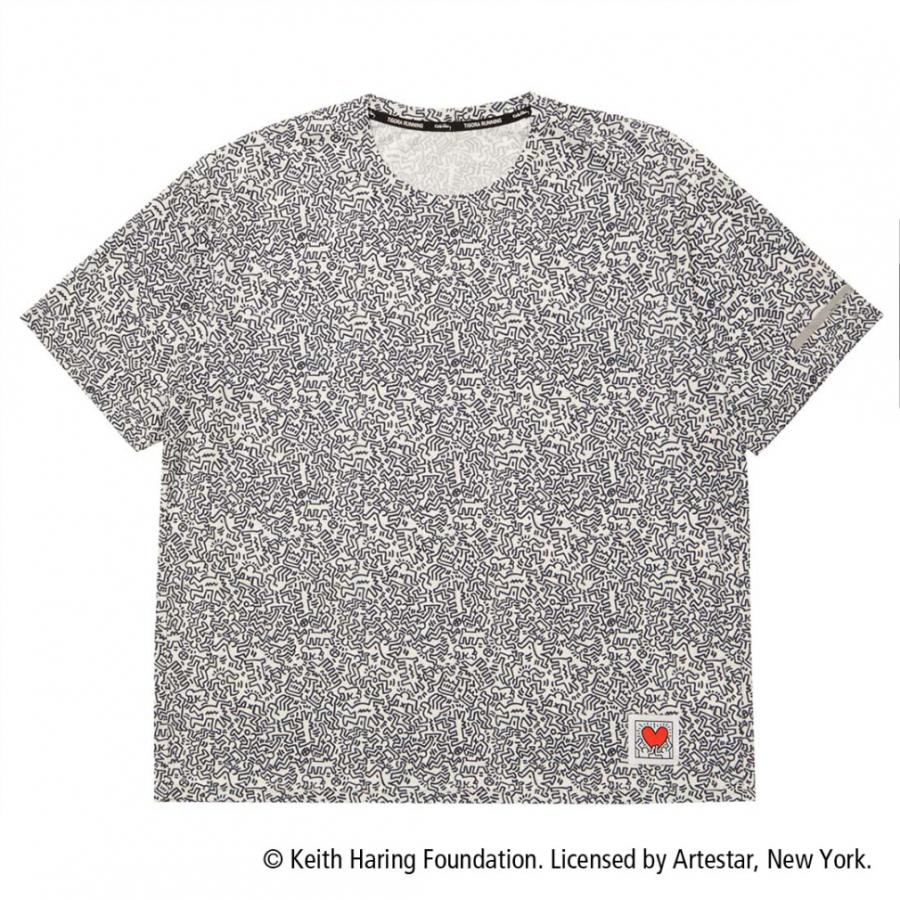 Tigora Running Short Sleeve x Keith Hering - White Navy