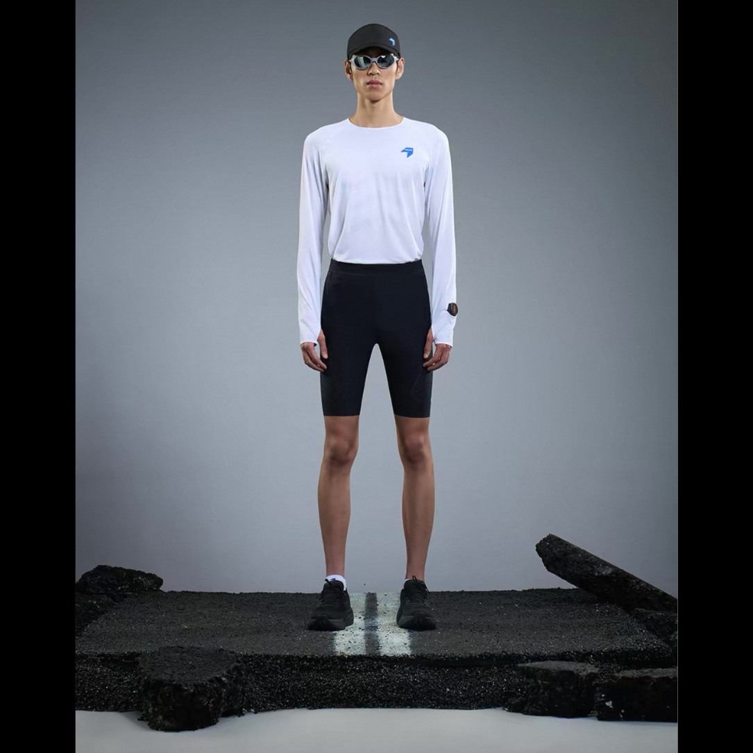 Nedao Powercore Pocket Half Men's Running Tights - Black